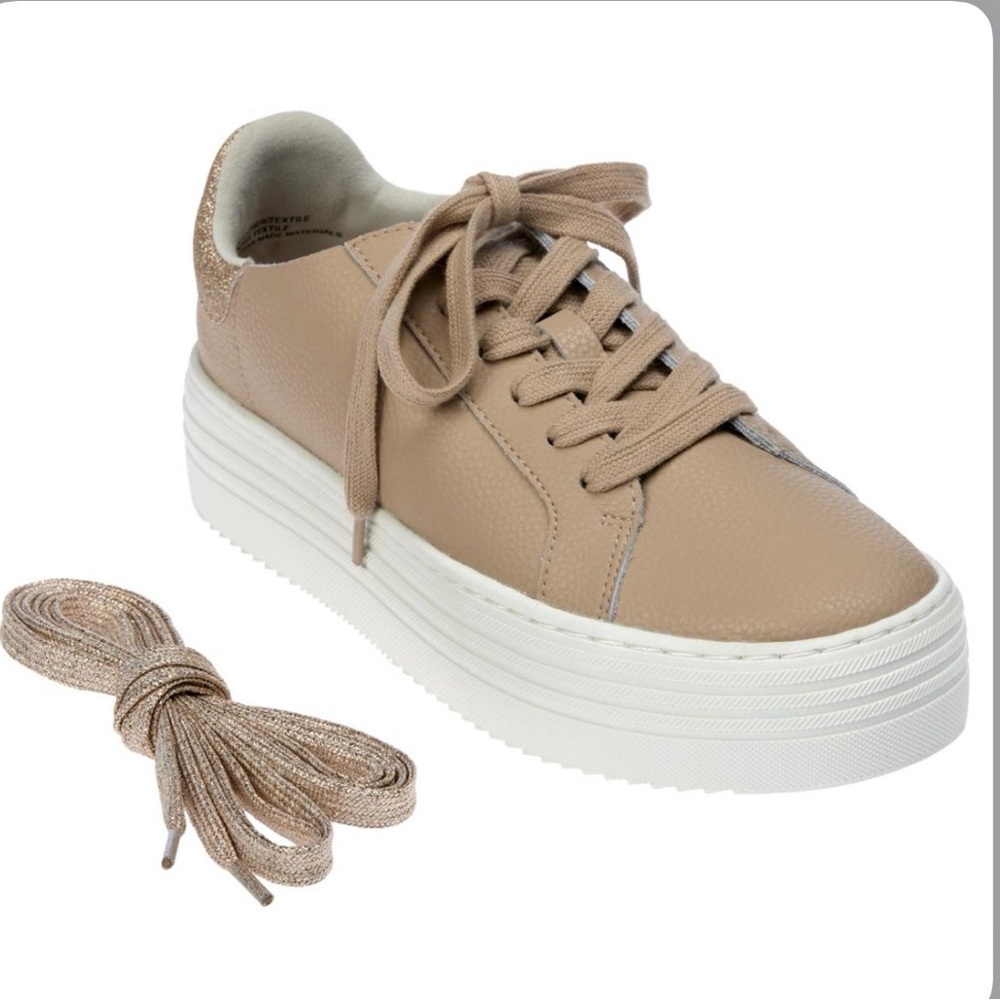 New Joy Mangano Performance Comfort Leather Sneakers with Orthotic Insole  Late